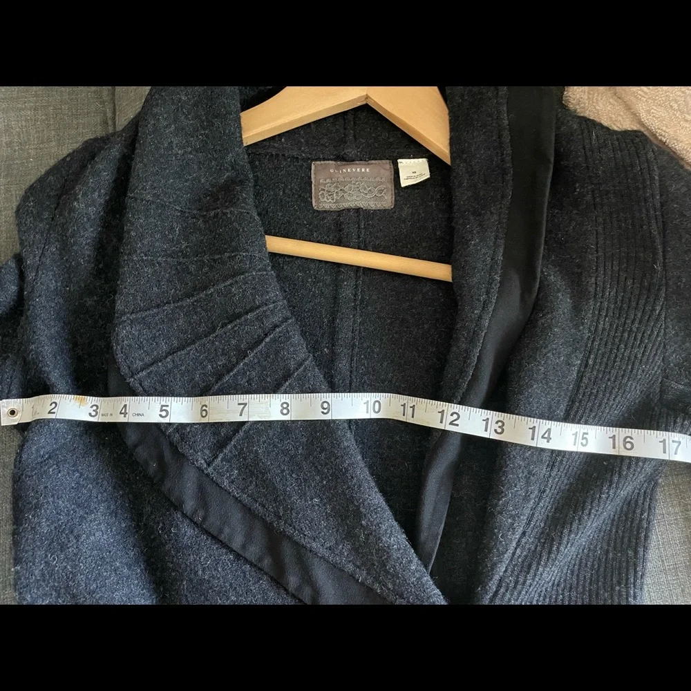 Anthropologie Guinevere Wool Gray Cardigan Size XS